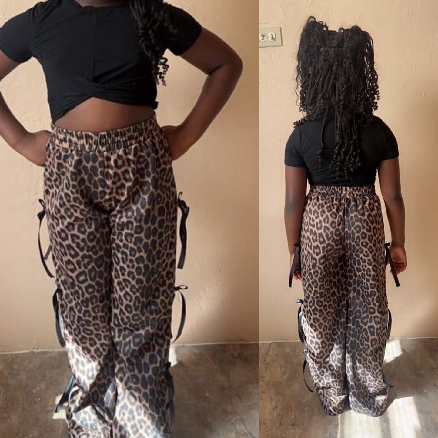 Leopard joggers