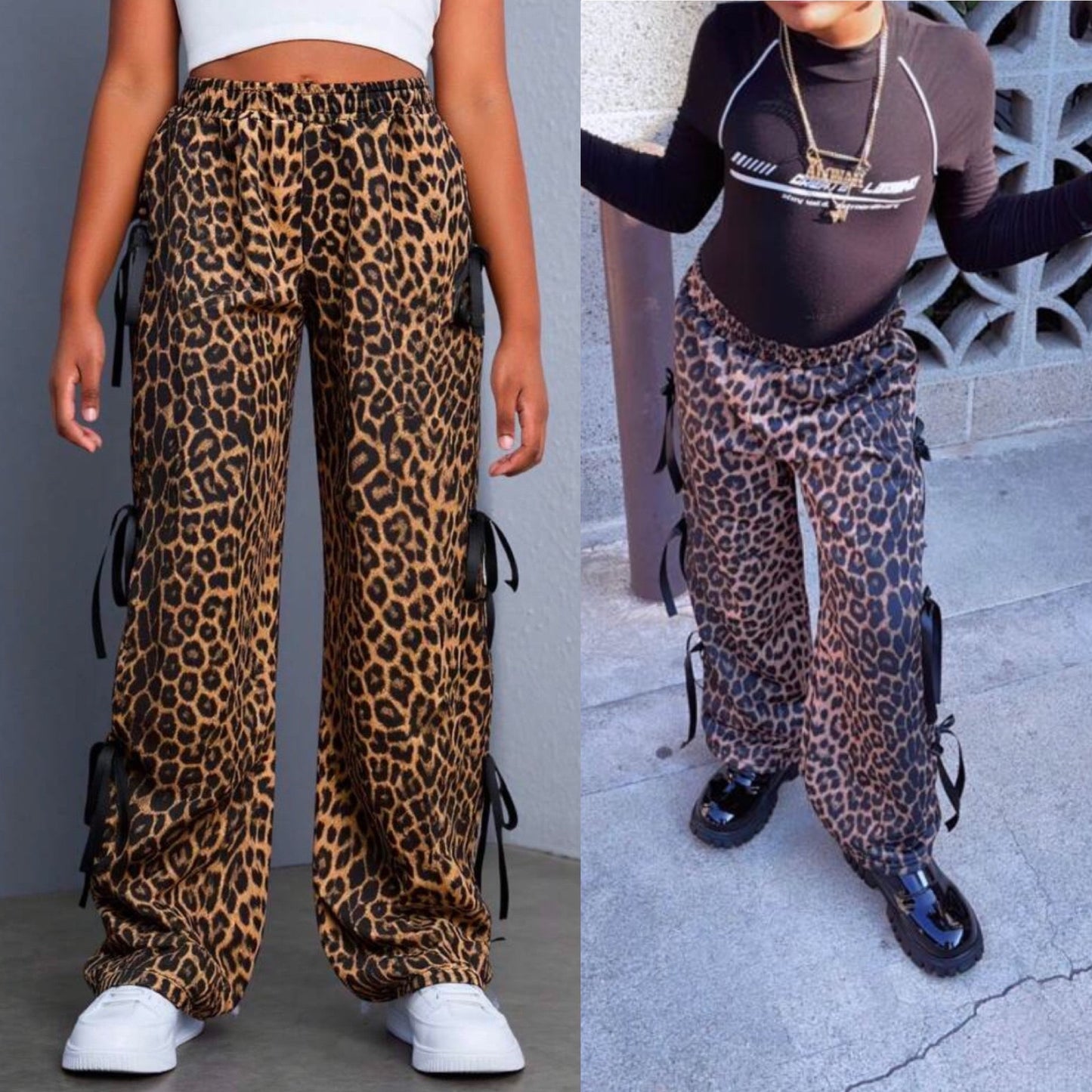 Leopard joggers