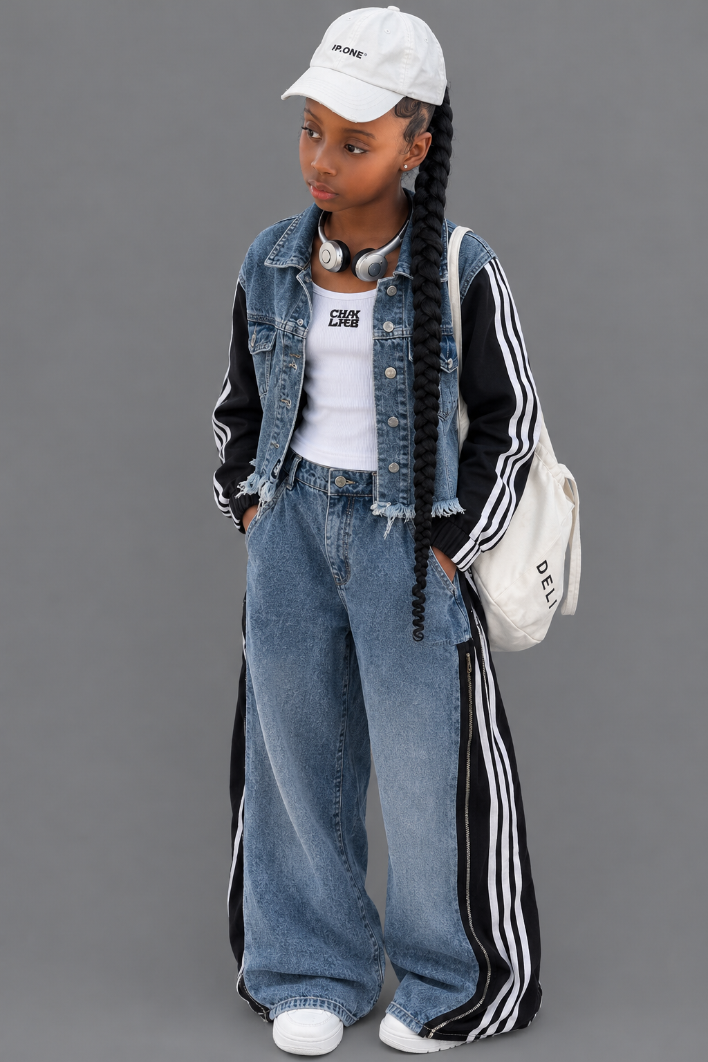 Denim Wide Leg Set