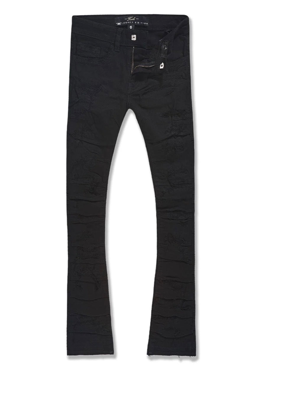 Boys Black Stacked Denim Jeans