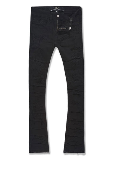 Boys Black Stacked Denim Jeans