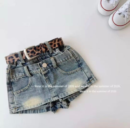 Denim Skort(belt included)