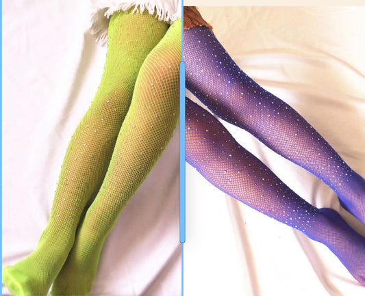 Colored Rhinestone Fishnets
