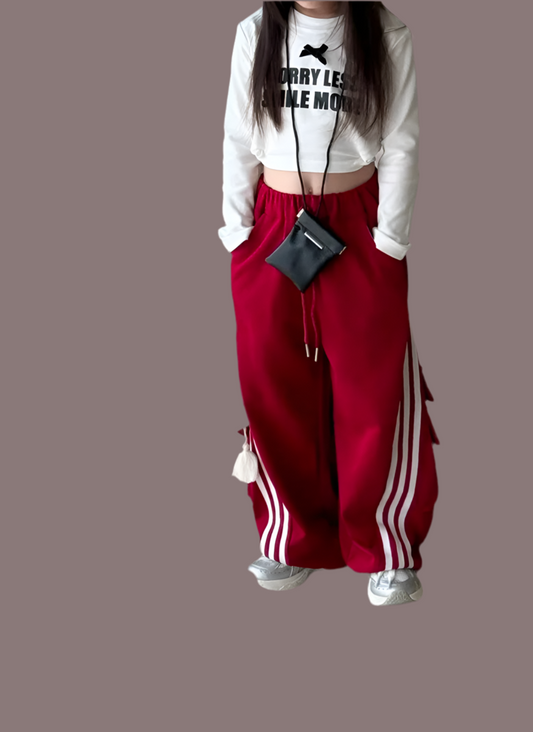 Striped Cargo Joggers