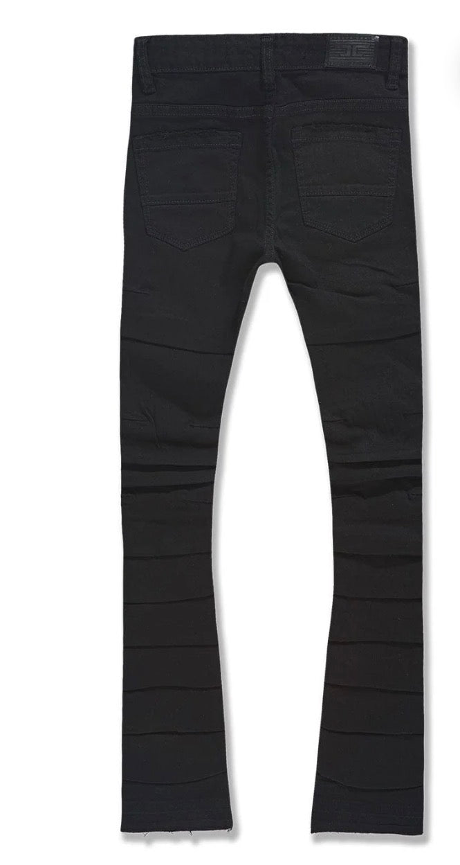 Boys Black Stacked Denim Jeans