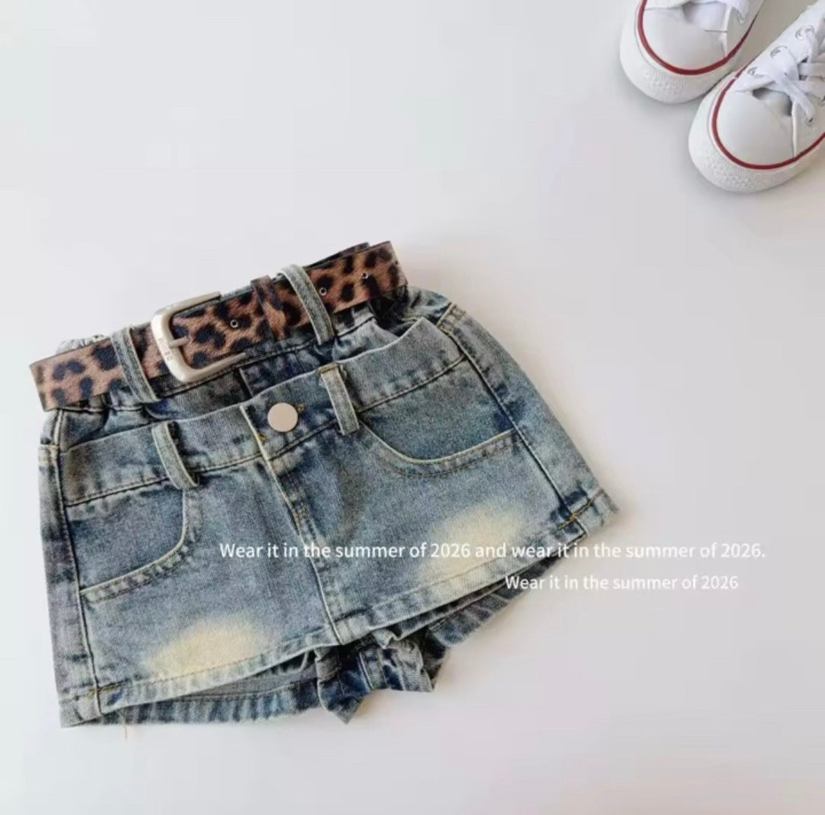 Denim Skort(belt included)