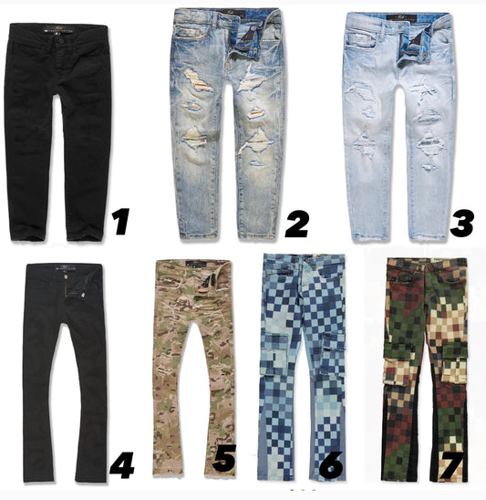 Boys Skinny and Stacked Denim Jeans