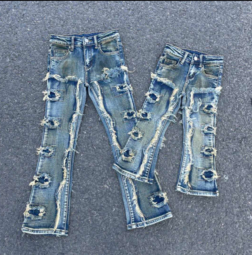 Boys Stacked Denim Jeans