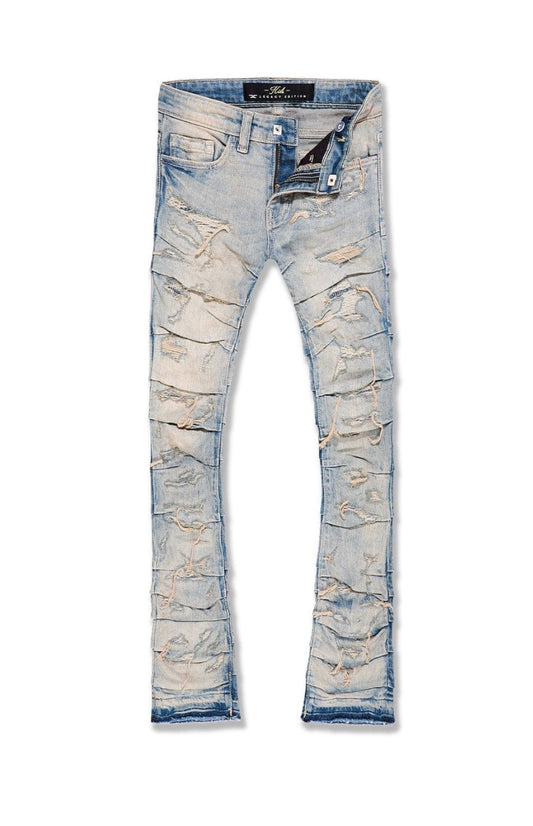 Boys Blue Stacked Denim Jeans