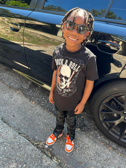 Unisex Stacked Leather Leggings