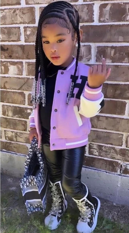 Unisex Stacked Leather Leggings