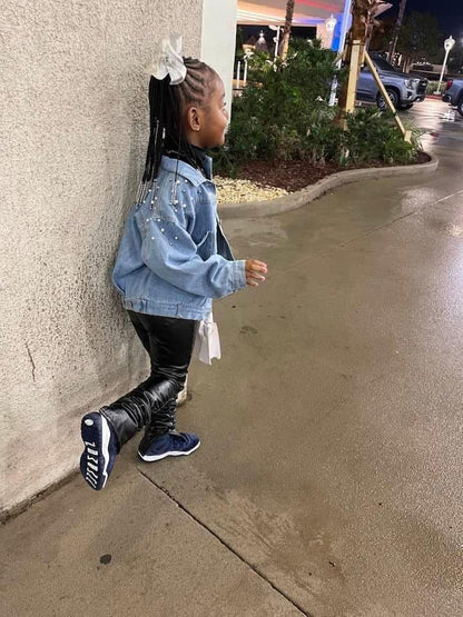 Unisex Stacked Leather Leggings